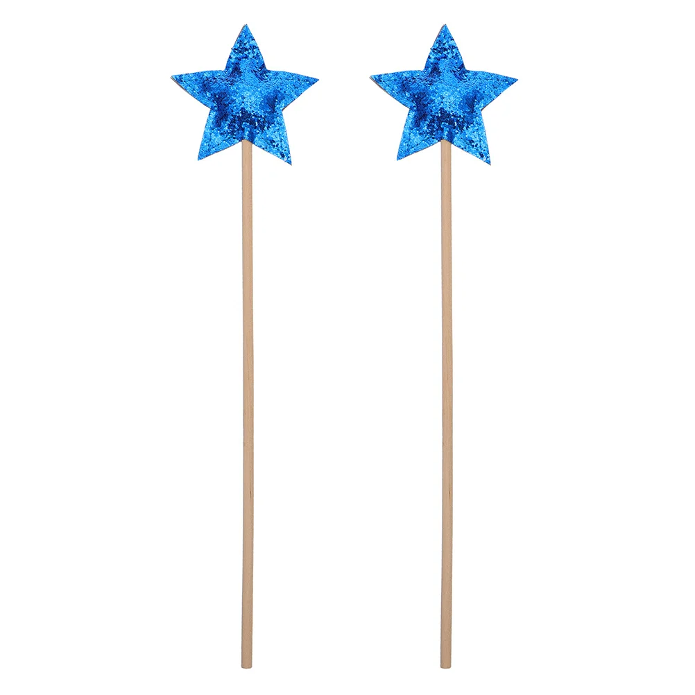 2 Pcs Cosplay Props Star Shaped Fairy Birthday The Gift Multifunction Lovely Fabric Stick Child