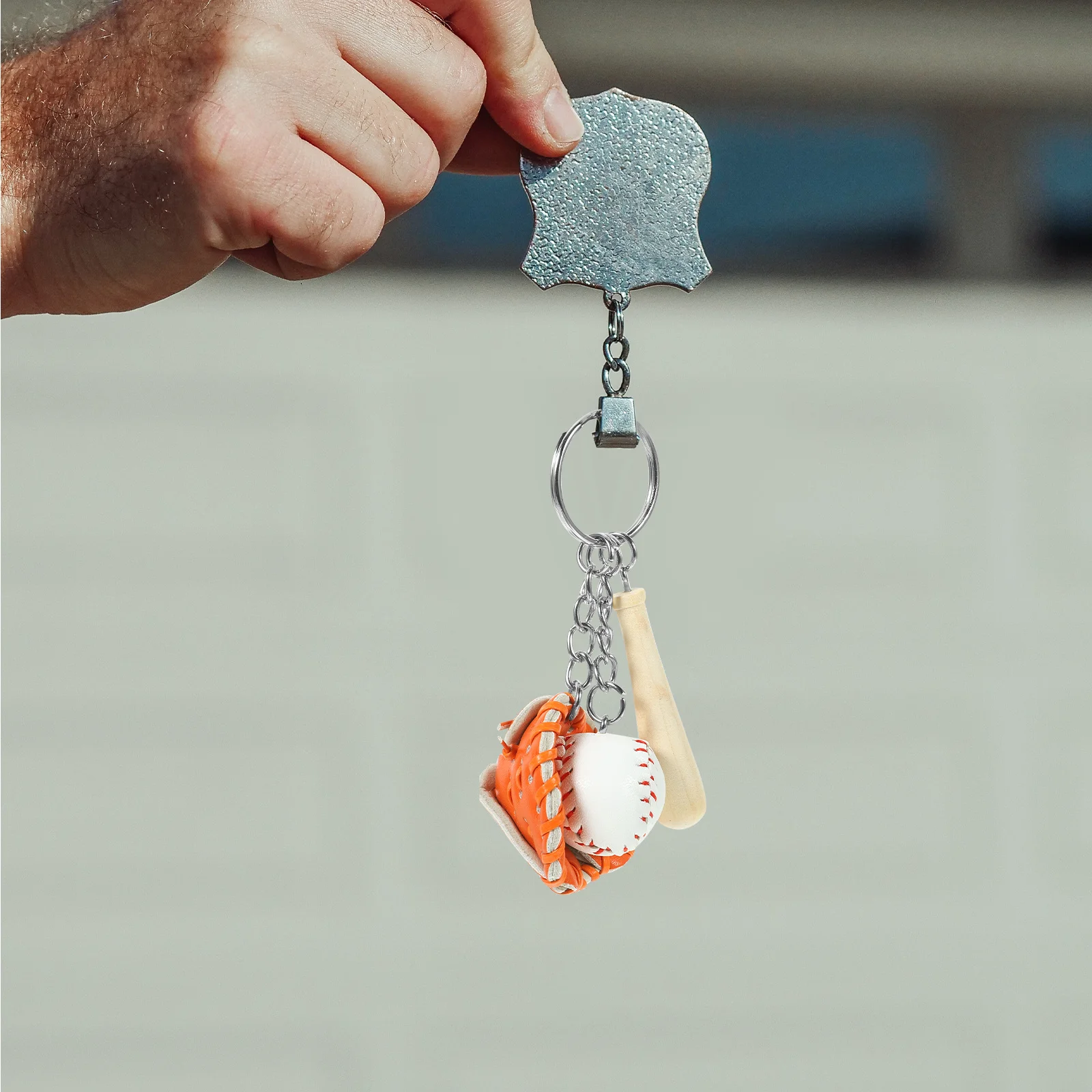 

6Pcs Backpack Baseball Keychain Trendy Reusable Accessory for Bag Pendant Ornament Cool Gift for Him Her Sports Party