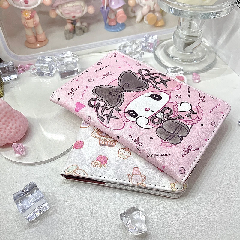 Melody my melody Sanrio cartoon kuromi overseas passport card holder female protective cover document storage bag travel