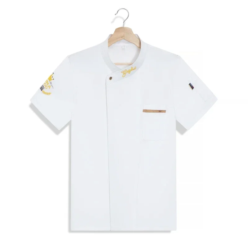 Ropa de trabajo para cocina, restaurante, cocinero, tienda de Catering de verano, Ropa de Trabajo transpirable, servicio de comida, monos de Chef, chaqueta de Chef