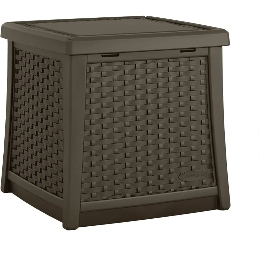 13 Gallon Resin Outdoor Patio End Table Storage Box Freight Free