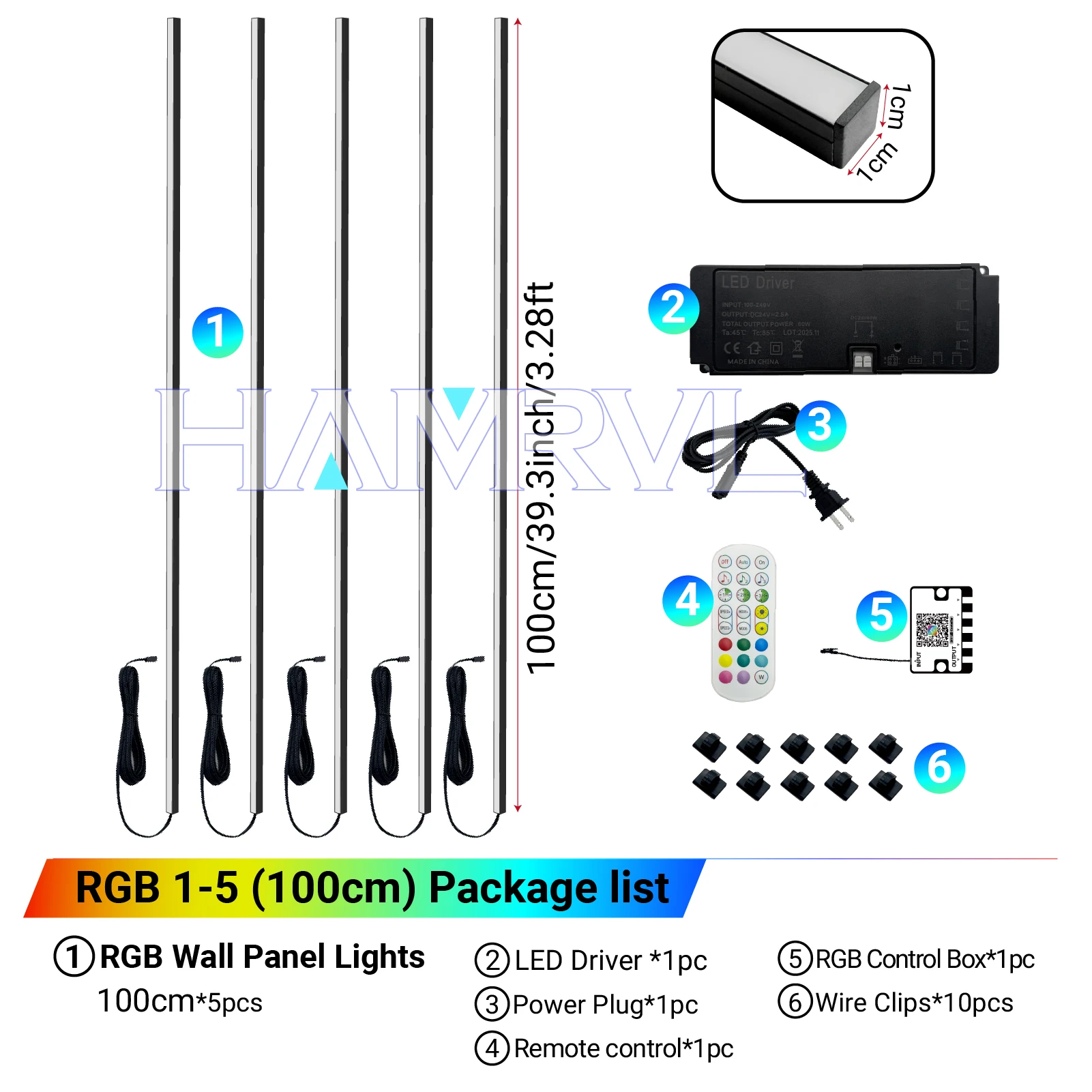 RGB+IC Slimme Inbouwverlichtingsset Houten Wandpaneelverlichting voor Akoestische Panelen, Muziek Synchronisatie, Achtervolgings Effecten voor Woonkamer, Gaming, Gym