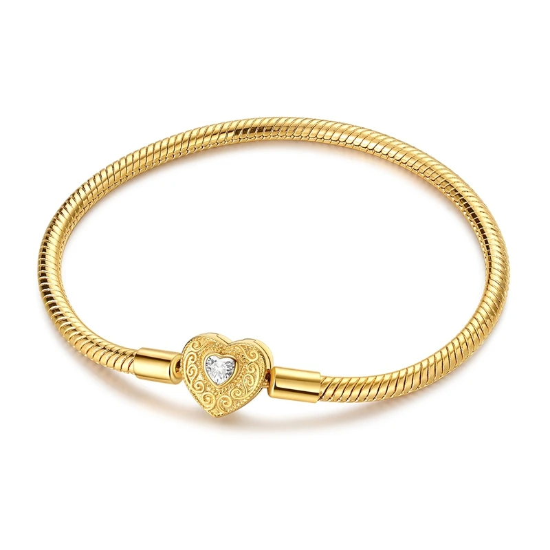 100% 925 Sterling Silber Bestseller Goldene Serie Armband Original Armbänder Passend für Charms Anhänger Perlen DIY Schmuck Geschenk