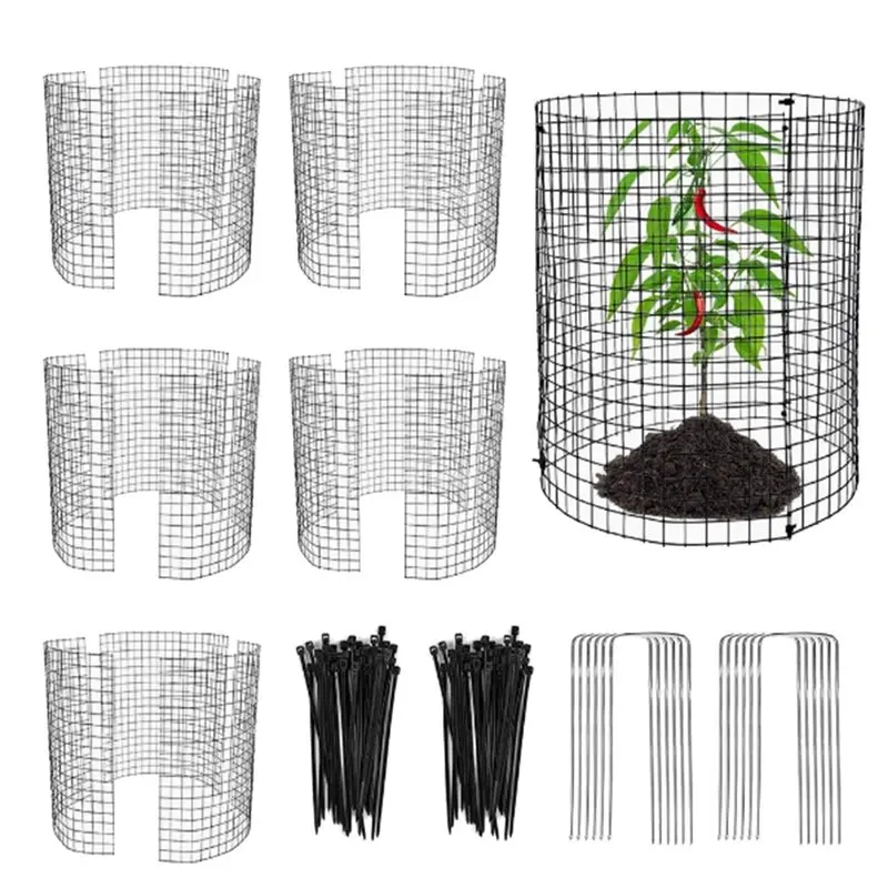 

Новинка 2025 года: Набор из 15 защитных колпаков для растений от животных, диаметр 12 дюймов, высота 12 дюймов, 15 шт. предварительно изогнутых металлических сеток для защиты от животных