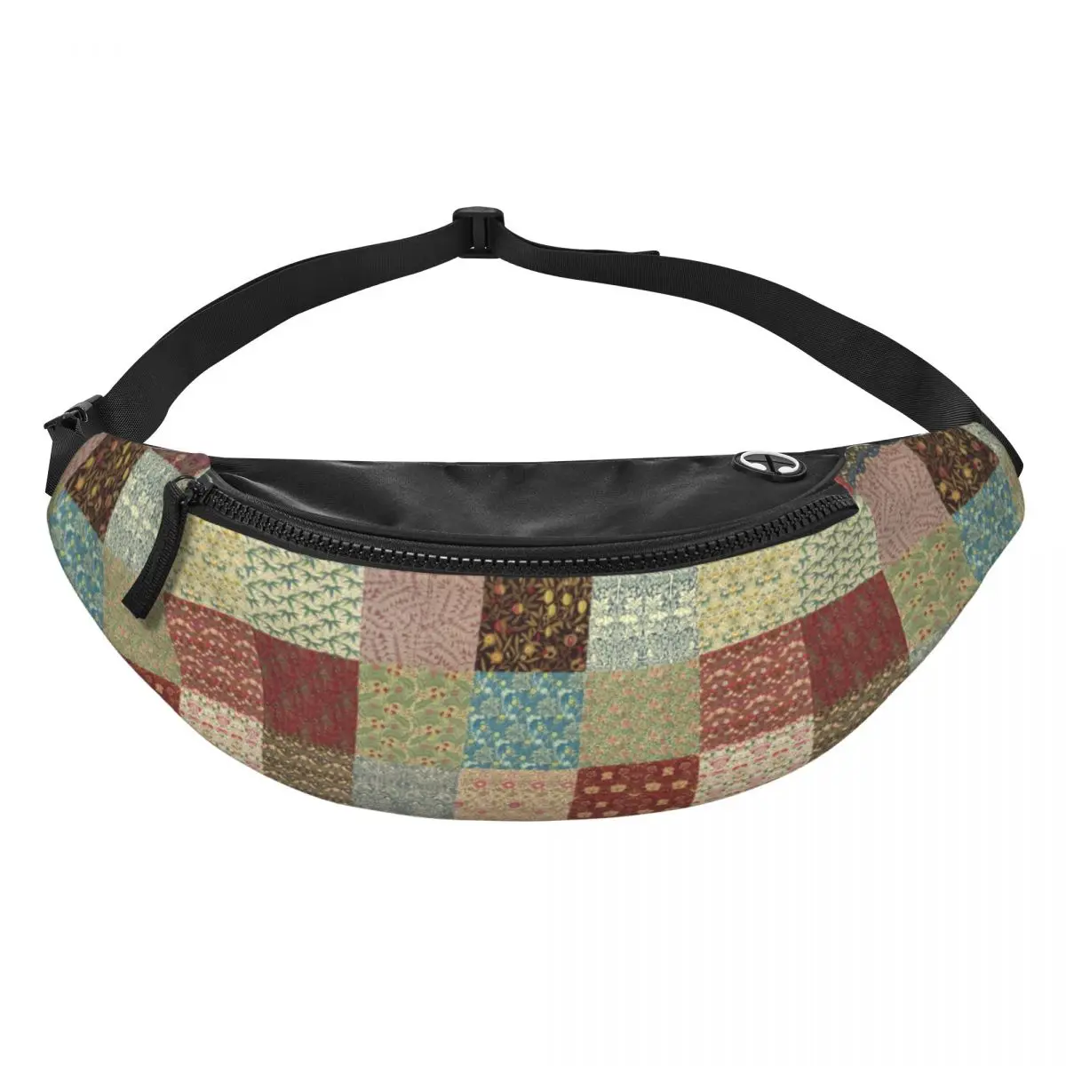 Cool William Morris Padrão Coleção Fanny Pack Homens Mulheres Floral Têxtil Crossbody Saco da cintura para correr Telefone Money Pouch