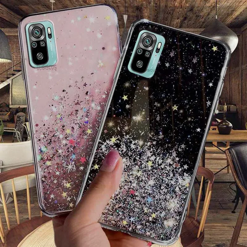 Silicone Girly Glitter Diamond Case for Redmi Note 10T 10 10S 9s 9 Pro 8 Redmi 9T 9C NFC 9 9AT 9A 8A