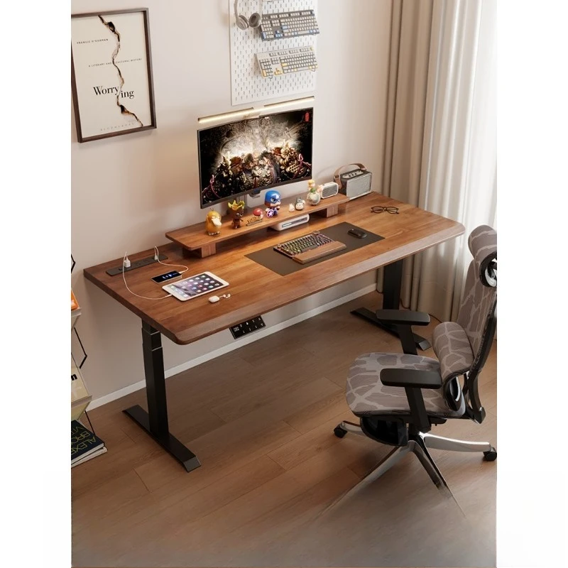 

Solid wood electric lifting table e-sports room layout home office e-sports table