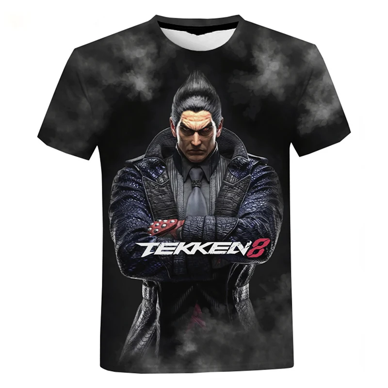 Tshirts Japanese Game Tekken 8  3D Print Summer Tees Streetwear Round Neck Short Sleeve Oversize Men Women Kids Tops Clothes