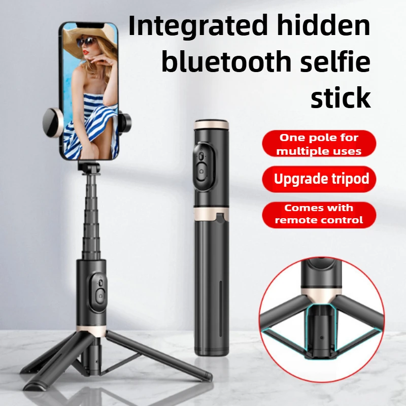 

Q12 85cm Selfie Stick with Light Extendable All in One Phone Tripod Integrated Tripod Stand Compatible with All Cell Phones