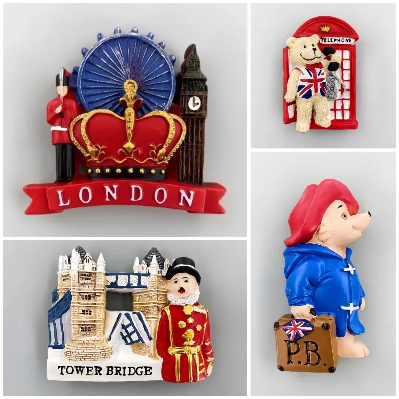 United Kingdom Fridge Magnets England Souvenirs Tower Bridge Big Ben Royal Guards Fridge Stickers Home Decoration Wedding Gifts