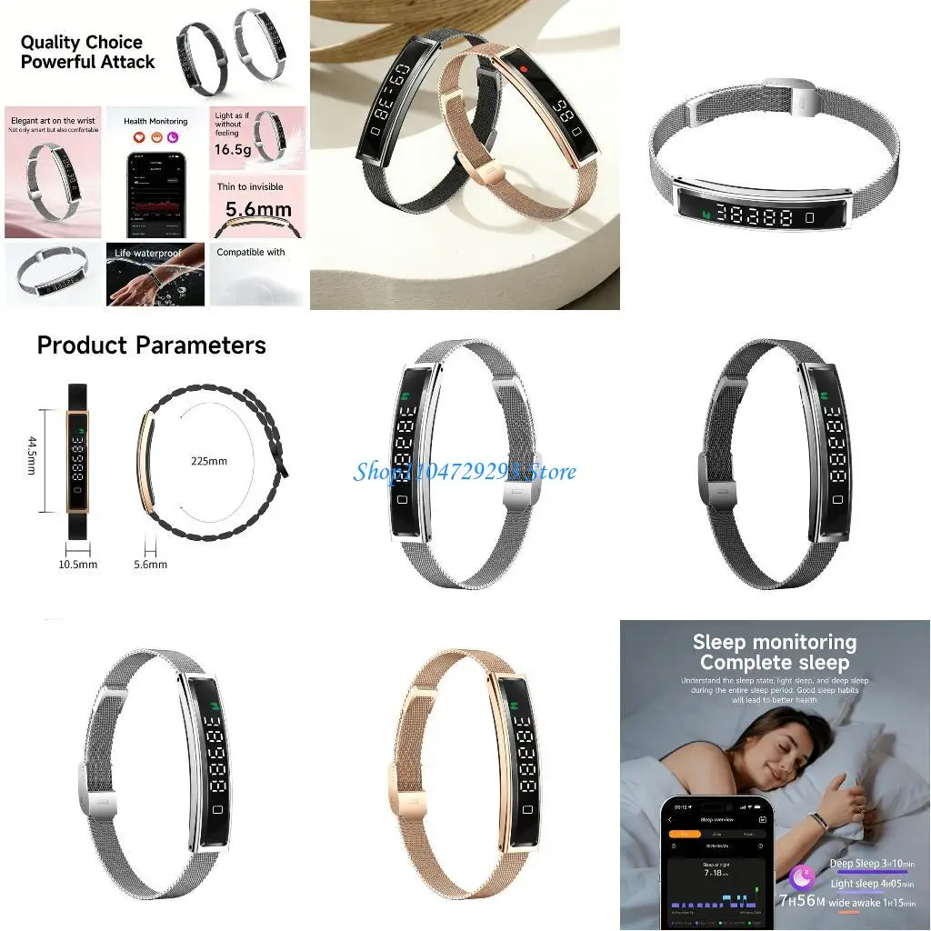 

Y2GD Waterproof bracelets IP68 Rate For Gym Pool Use trackers 120 Activities Monitor Long Endurances