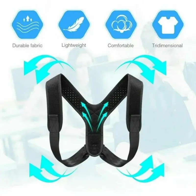 Adjustable Back Posture Correction Strap Hunchback Prevention Sitting Posture Correction Breathable Suitable for Men and Women