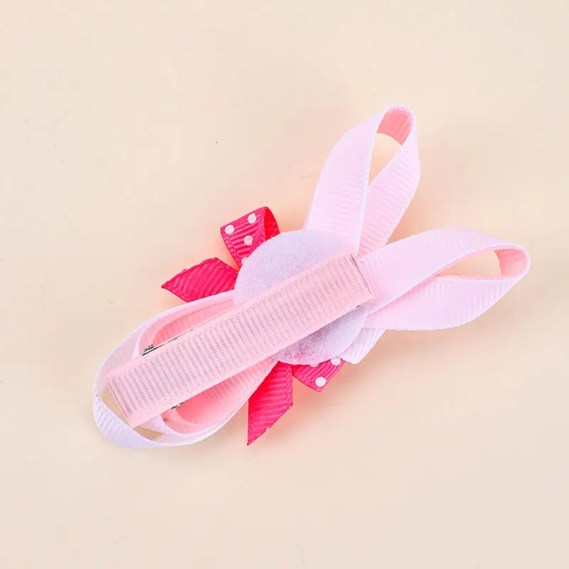 2PCS Easter Bunny Hair Clips For Girls Cute Rabbit Hairpins Simple Baby Barrettes Headwear Princess Hairgrip Hair Accessories