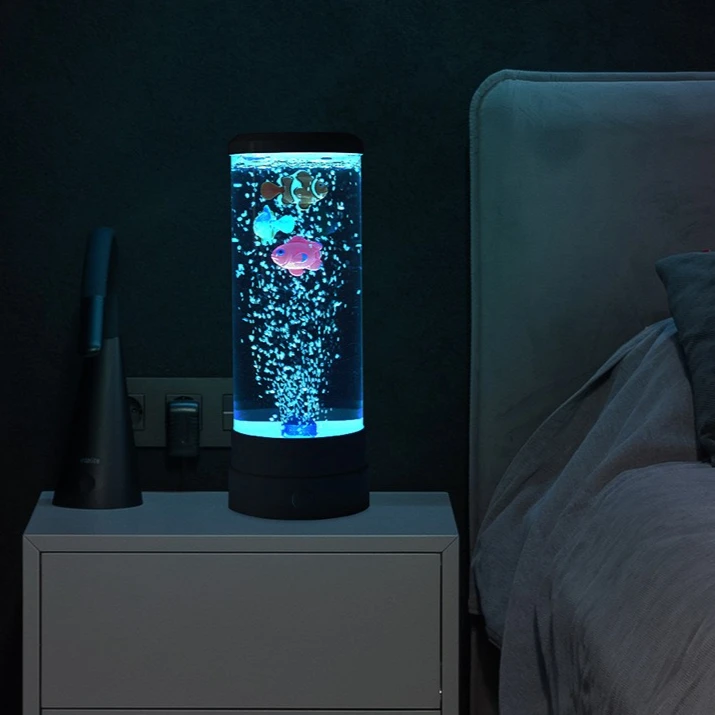 Simulated LED Multi-color Bubble Fish Atmosphere Home Decoration Item with USB Plug-in Personalized Creative Gift view 4