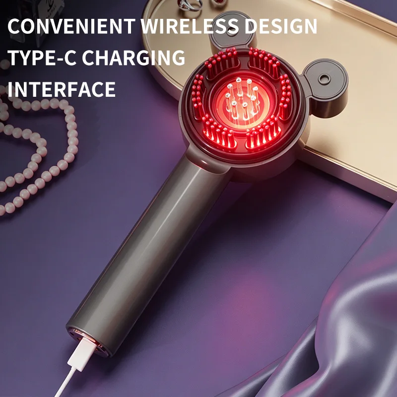 Electric Spray Hair Massage Comb Portable Scalp Massager for Home And Travel view 4