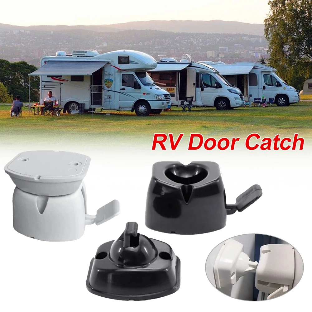 Universal RV Baggage Door Catch Compartment Clips Plastic Door Catch Latch Holder Cargo Trailer Caravan Motorhome Stop Entry