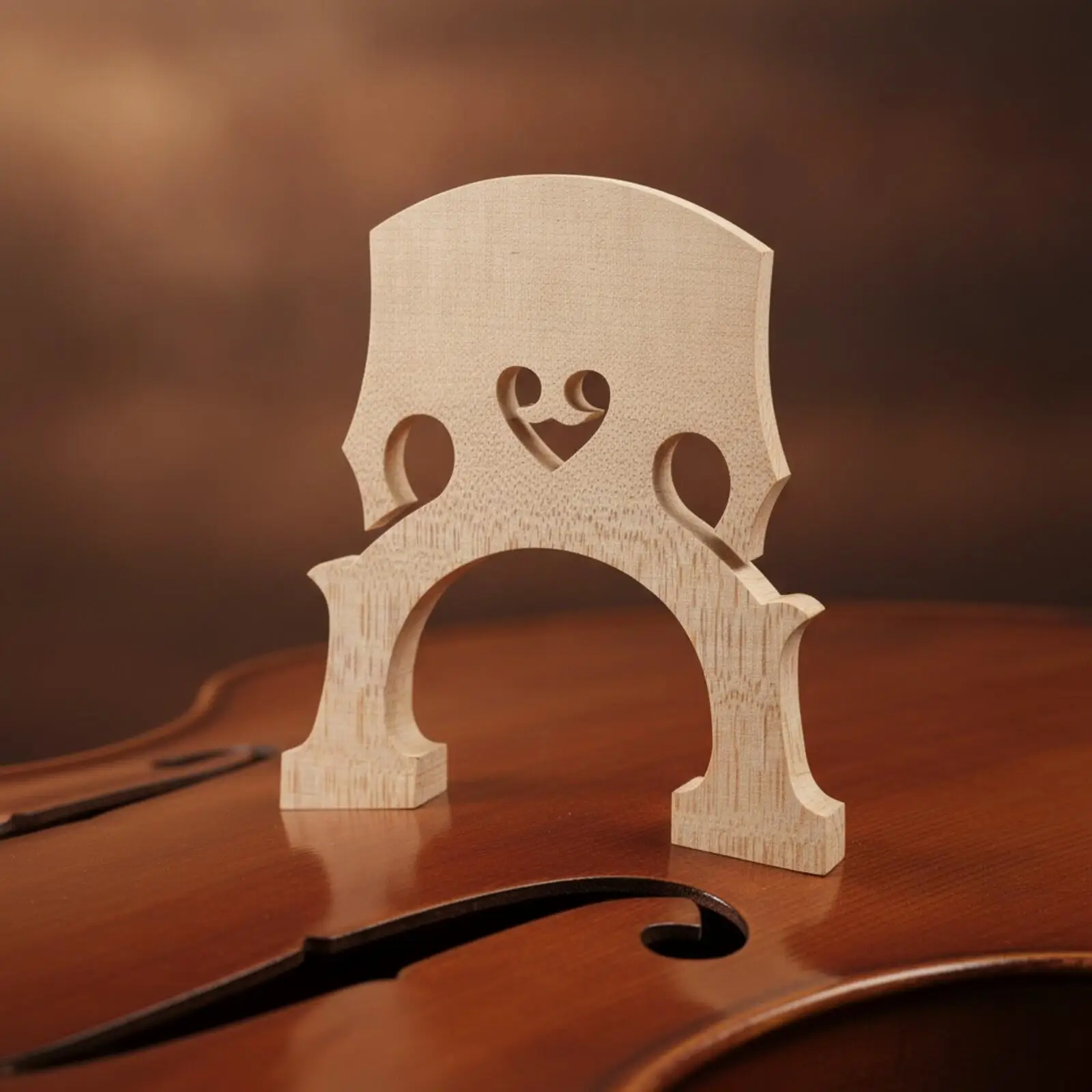 Maple Violin Bridge Unslotted Violin Bridge Easy to Customize Lightweight for Luthiers, Workshop Projects