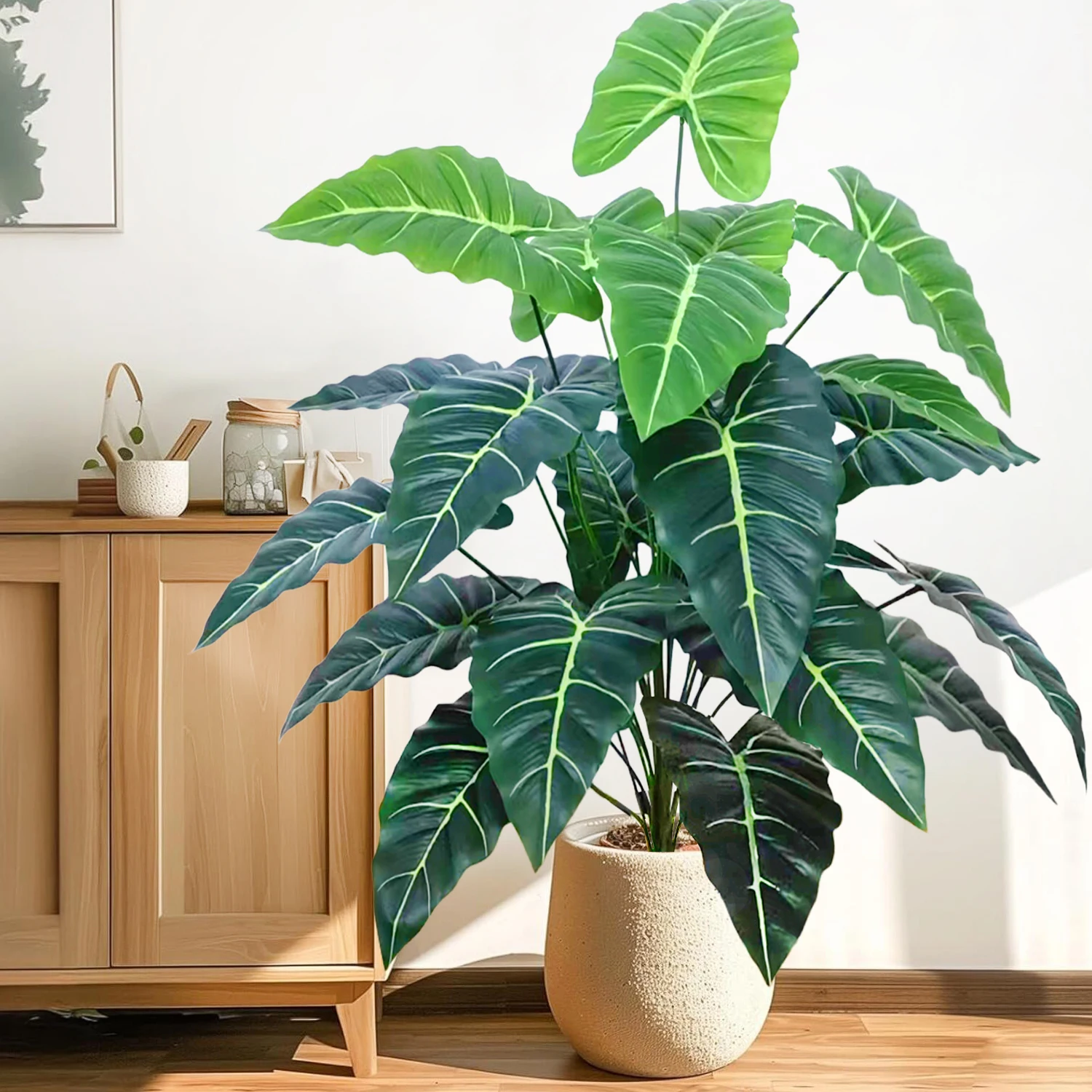 Artificial Money Tree Monstera Deliciosa Fake Plant Decoration Holiday Home  Office Decoration - AliExpress 15