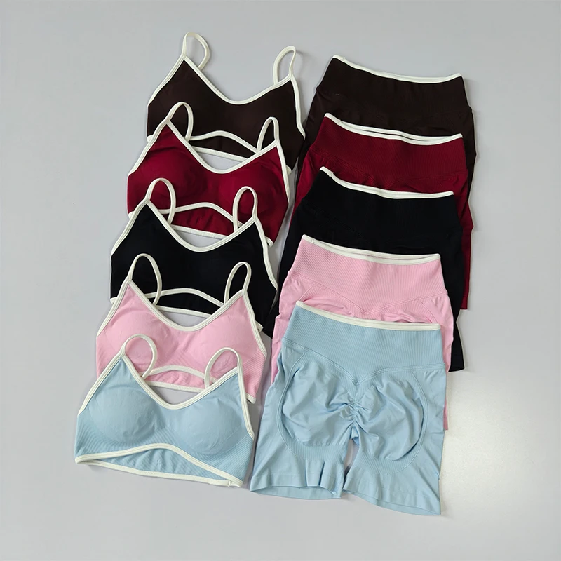 Gym-Shorts für Damen, Fitness-Sport-Biker-Shorts mit hohem Bund, Lauf- und Yoga-Shorts, Workout-Shorts mit Scrunch-Butt-Effekt, nahtlose Workout-Tights – Detail 2