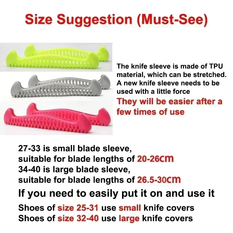 2024 1Pair Ice Skating Figure Skate Blade Cover Scalable Walkable Adjustable Protective Prevent Puncture Ice Skating Blade Cover