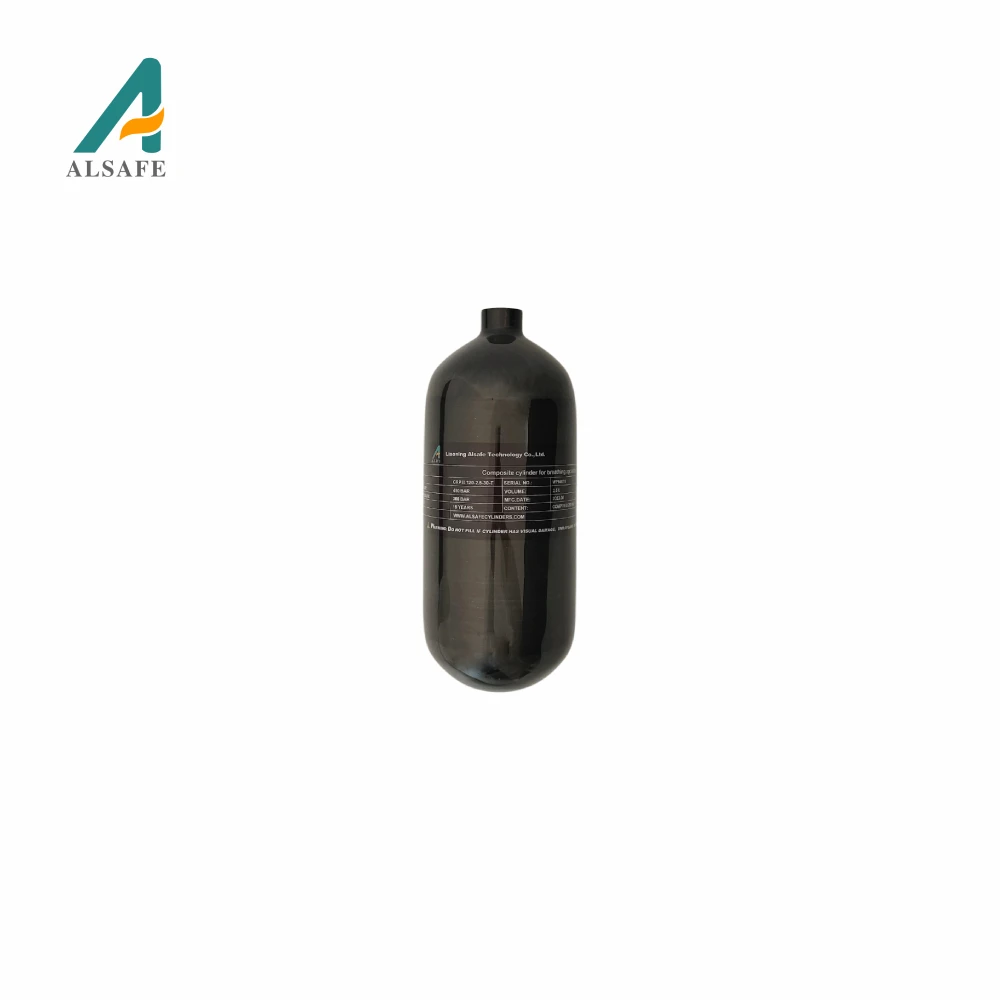 ALSAFE  300Bar 30Mpa 2.5L Carbon Fiber Cylinder High Pressure Tank HPA Cylinder Compressed Scuba Diving Cylinder M18*1.5