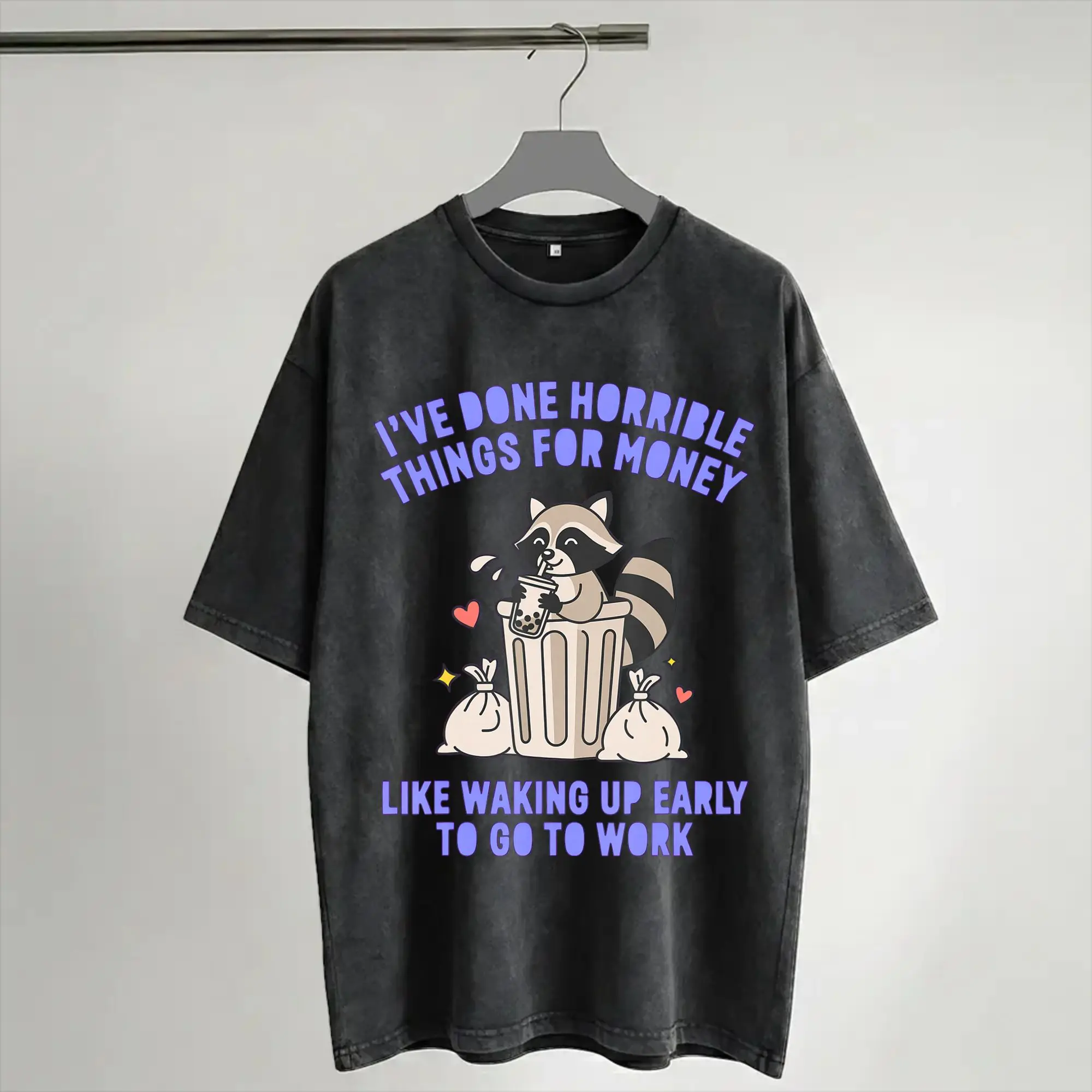 I've Done Horrible Things for Money Merch Washed T Shirt Men Women Streetwear Hip Hop T-Shirts Summer  Tees Tops Short Sleeve