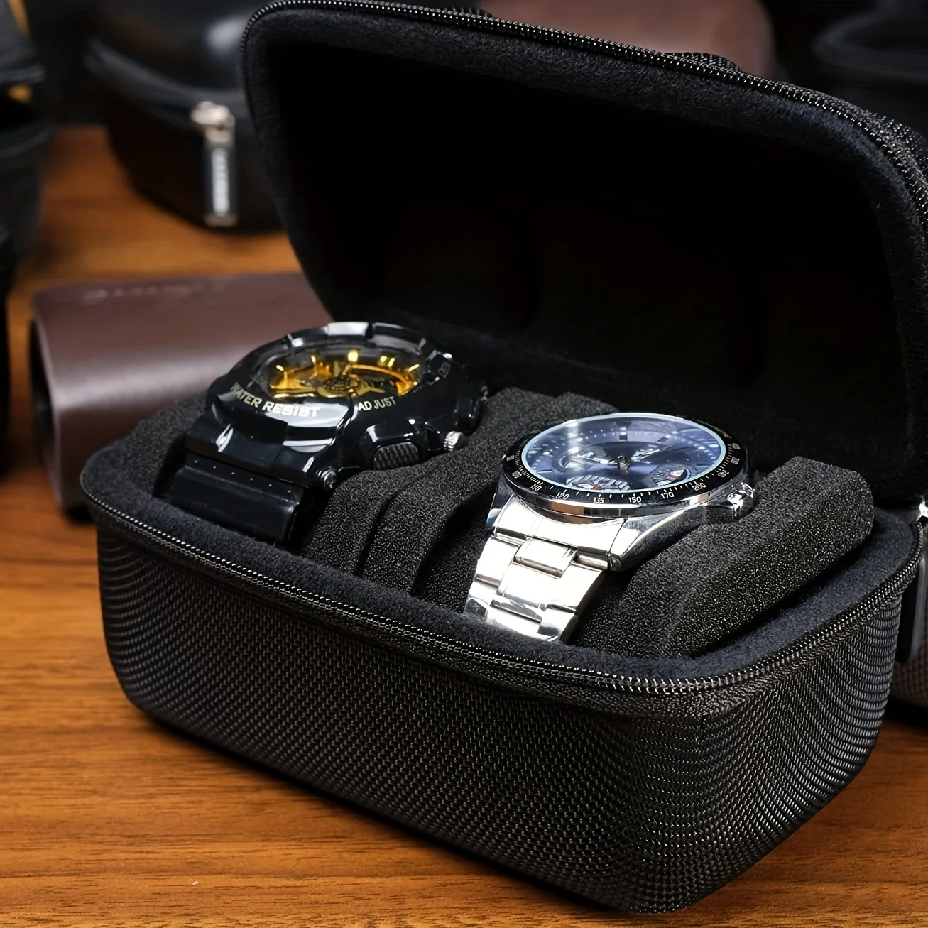2 cajas para relojes, almacena - Luxury Watch Travel Case reseña y precio