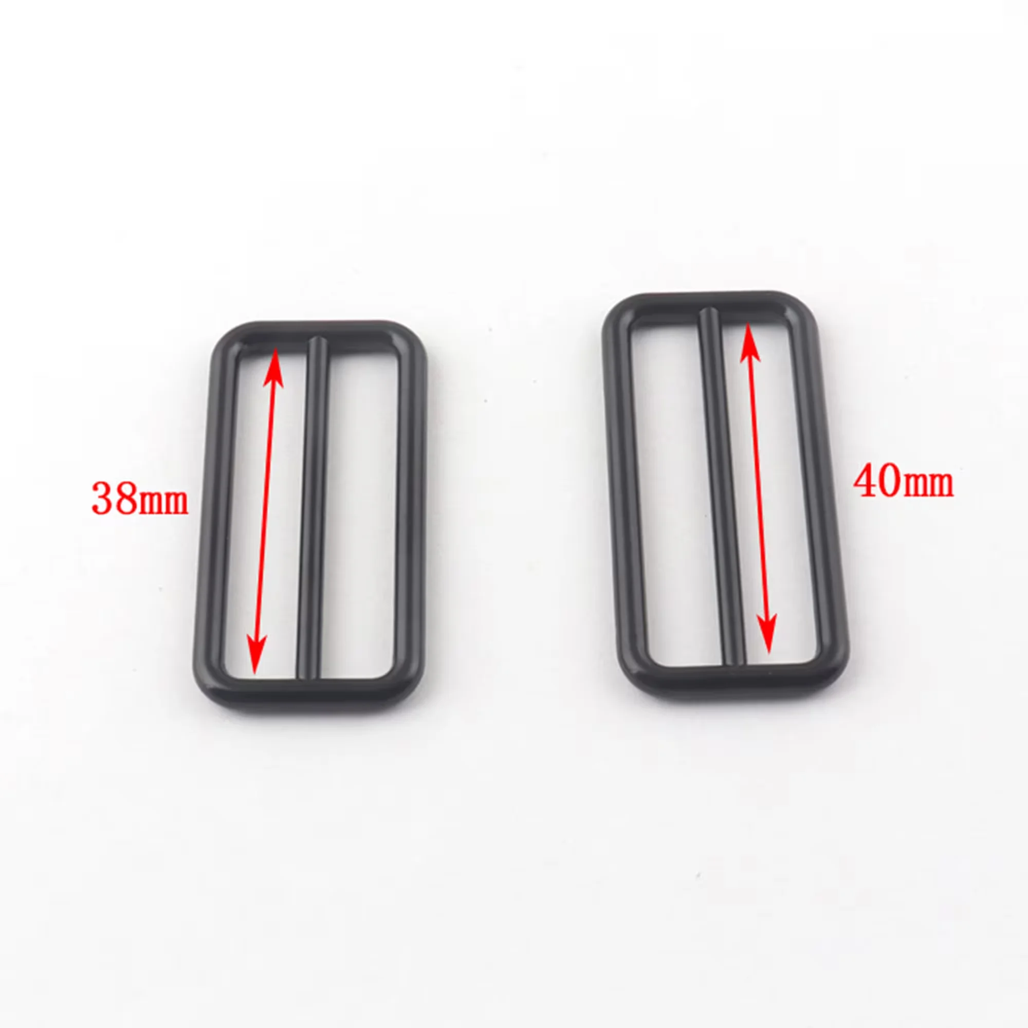 Belt Buckle Strap Fasteners 20mm 25mm 30mm 35mm 38mm 40mm Black slide buckle Adjuster Buckle for Webbing Strap