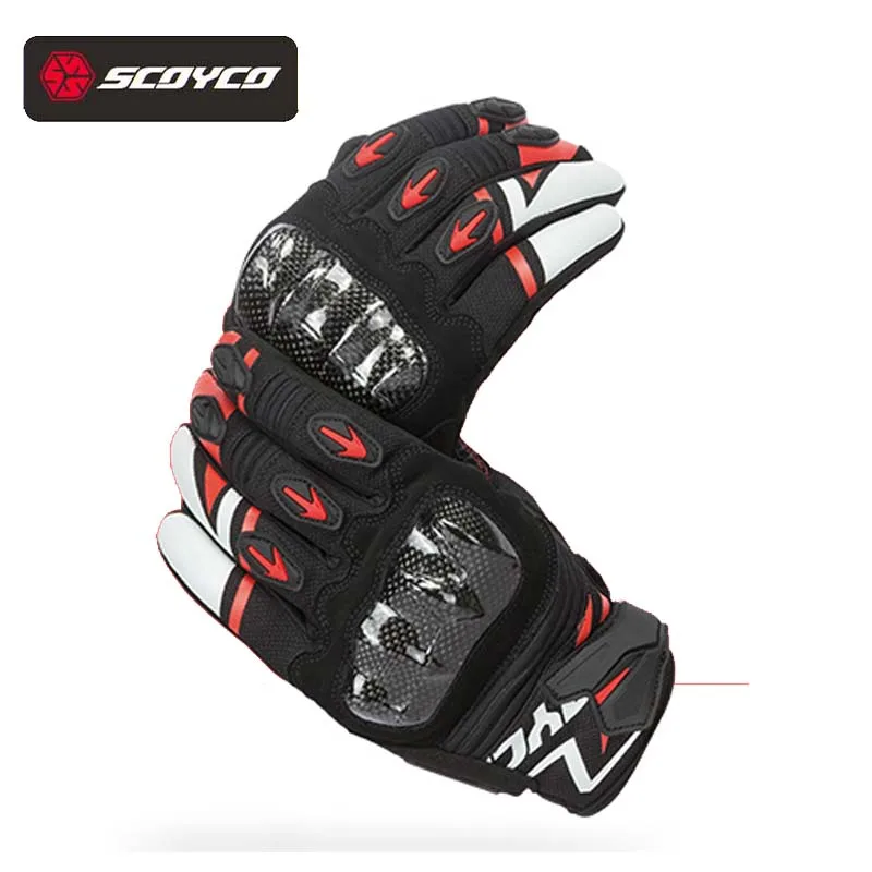 

Spring SCOYCO Men's Motorcycle Gloves Carbon fiber Protection Ventilate Moto Bike Accessories Motorcyclist Motocross Glove