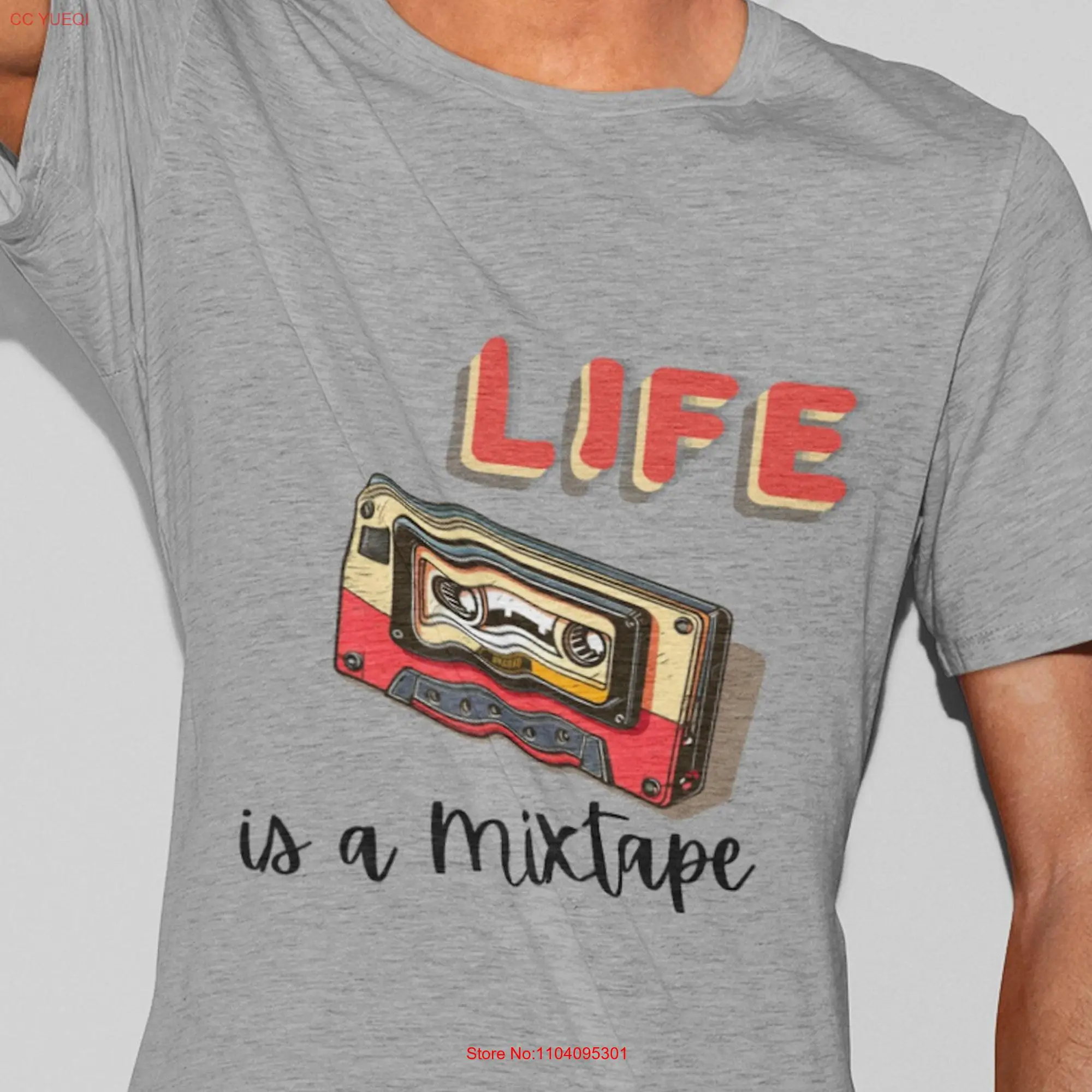 Life is a Mixtape T Shirt 80s Appreciation Cassette long or short sleeves