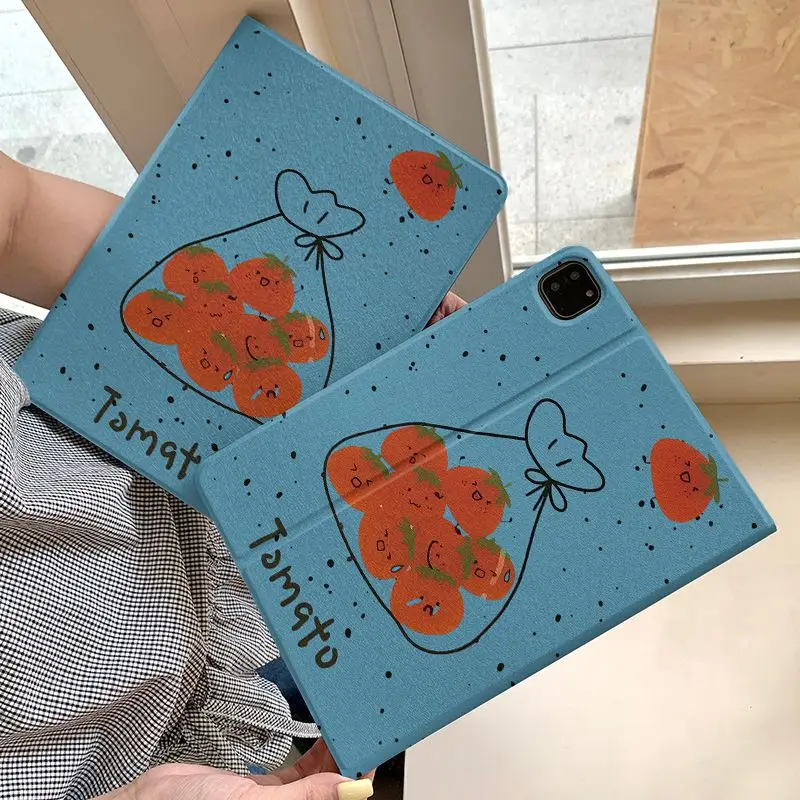 

Ins Сумка милых чехлов для кукол-помидоров для iPad pro 10/11 дюймов 2020/6/7/8/Air 3-й/Air 4/9 поколения/Air 5-го поколения 2022/Air 11