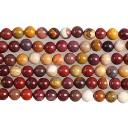 Natural Stone Mookaite Beads Egg Yolk Stone Round Loose Beads 2 3 4 6 8 10 12mm Beads For Diy Jewelry Making