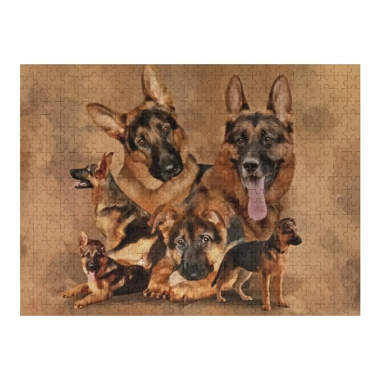 

German Shepherd Dog - puppy, young, adult Jigsaw Puzzle Personalised Name Custom Gift Toddler Toys Diorama Accessories Puzzle