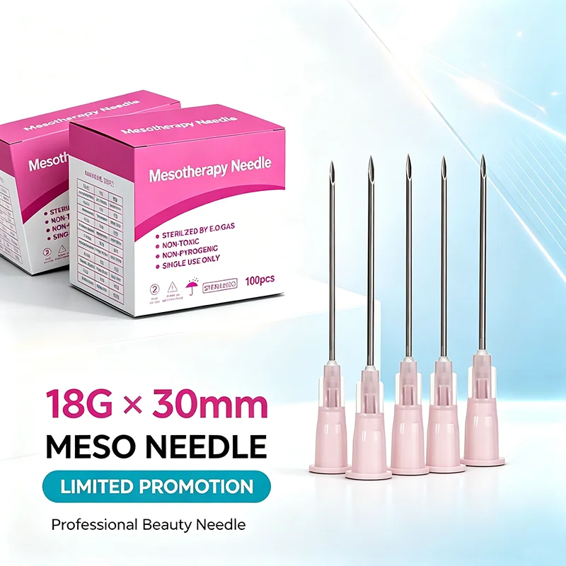 18G 30mm Precision Meso Needle Disposable Beauty Injection Needle Luer Lock Compatible Sharp Tip Skin Care Tool