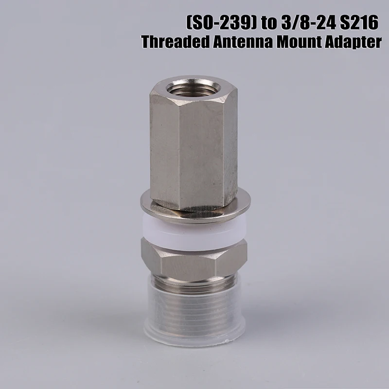Antenna Mount Adapter (SO-239) To 3/8-24 Threaded Antenna Mount Connector Heavy-duty