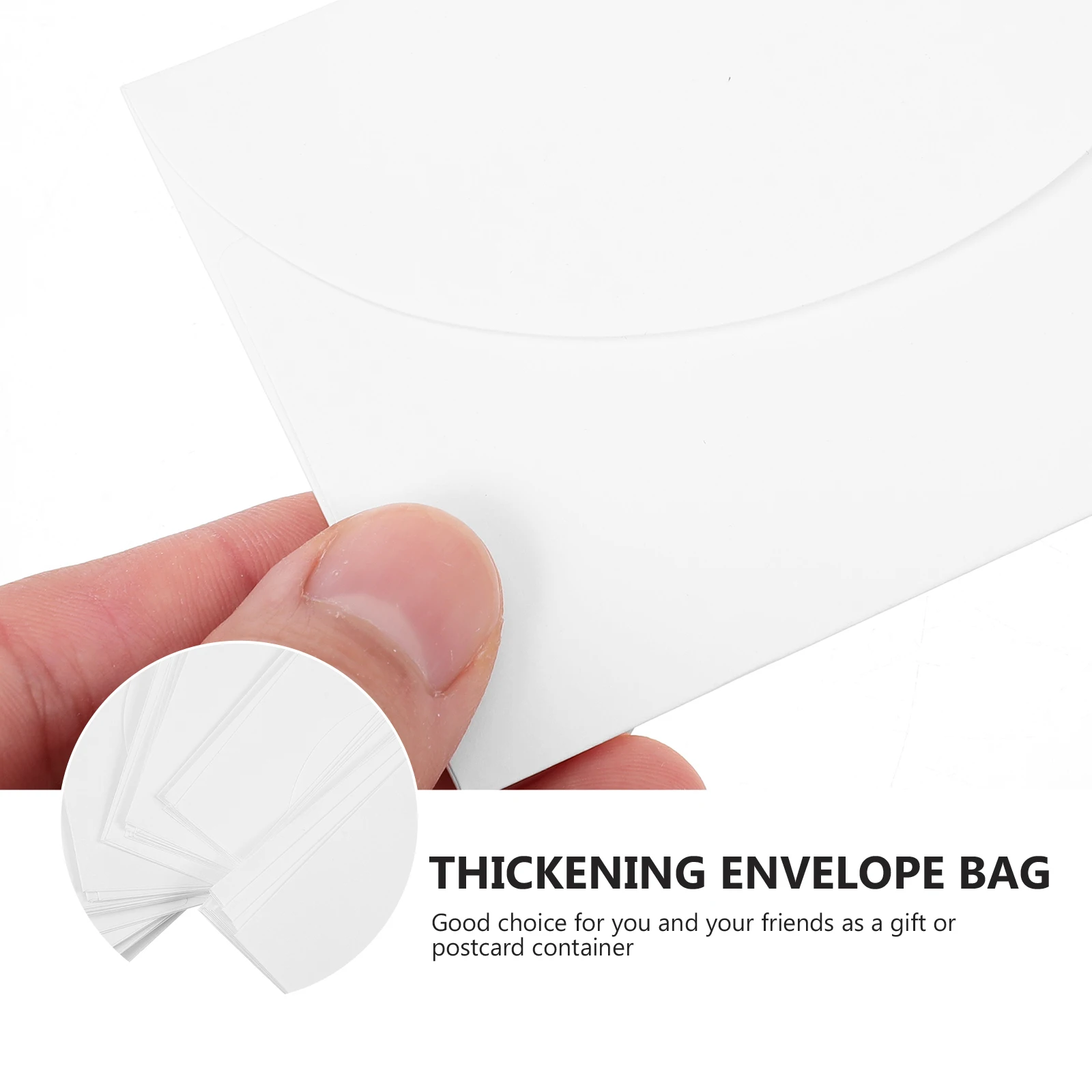 100 Pcs Blank Card Envelope Office Supplies Creative Paper File Bag White Bags Thicken Postcard Storage Postcards