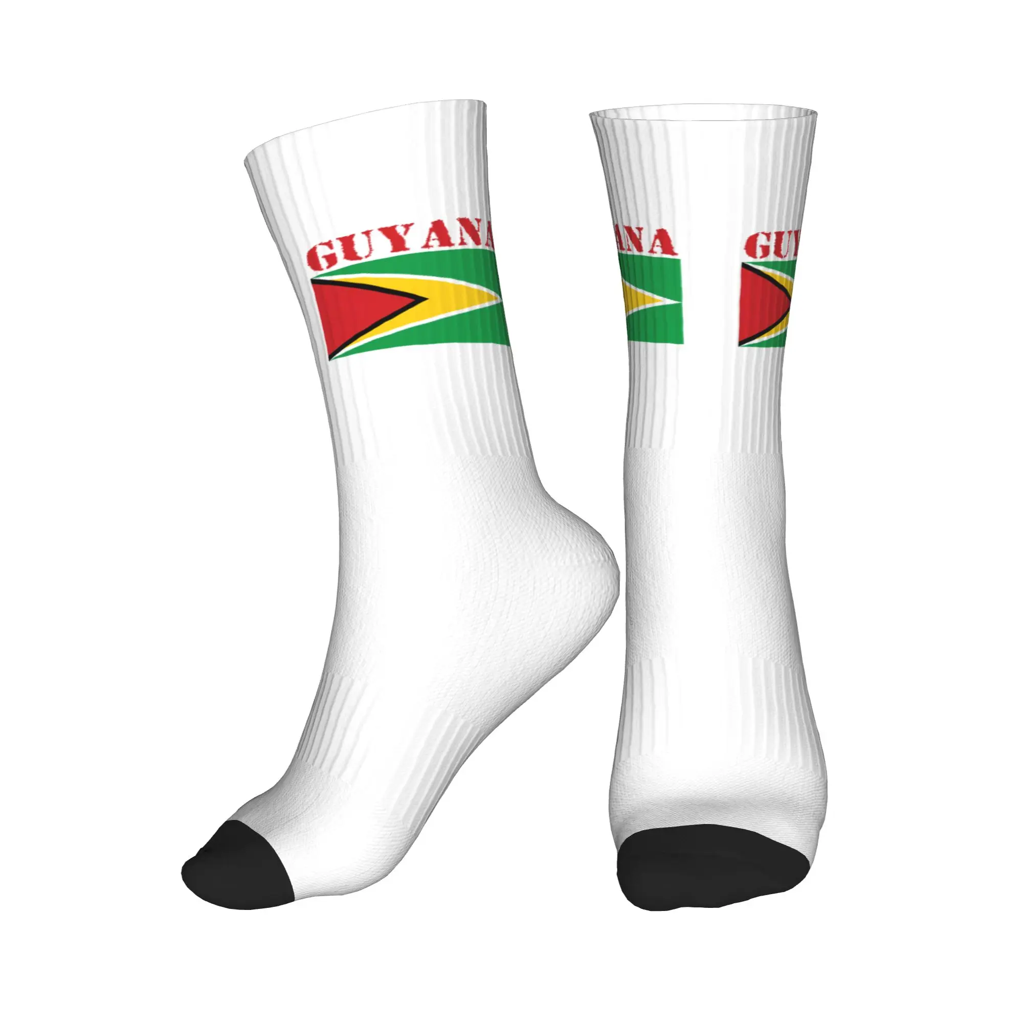 

Funny Guyana Flag Socks Men Women Warm 3D Print Football Sports Socks