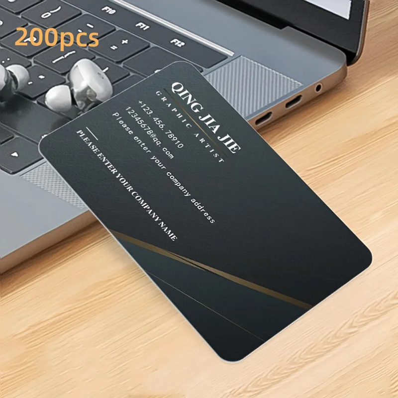 

200/500/1000PCS Plastic Business Card Printing Free Design LOGO QR Code Instagram Fashion Style PVC Matte Card Two Sides