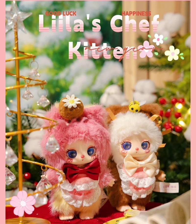 

New Liila V4 Blind Box Liila‘S Chef Kitten Series Vinyl Doll Surprise Box Girls Bag Keychain Pendant Ornament Anime Figure Toys