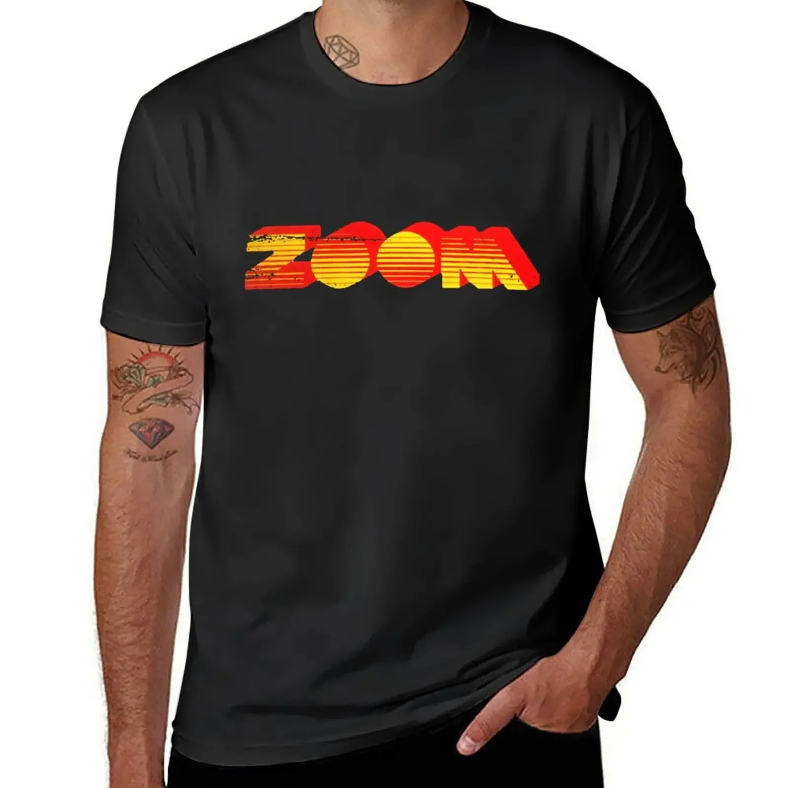 ZOOM - AH - ZOOM - AH ZOOM ? Authentic, Distressed T-Shirt Short sleeve tee hippie clothes mens tall t shirts