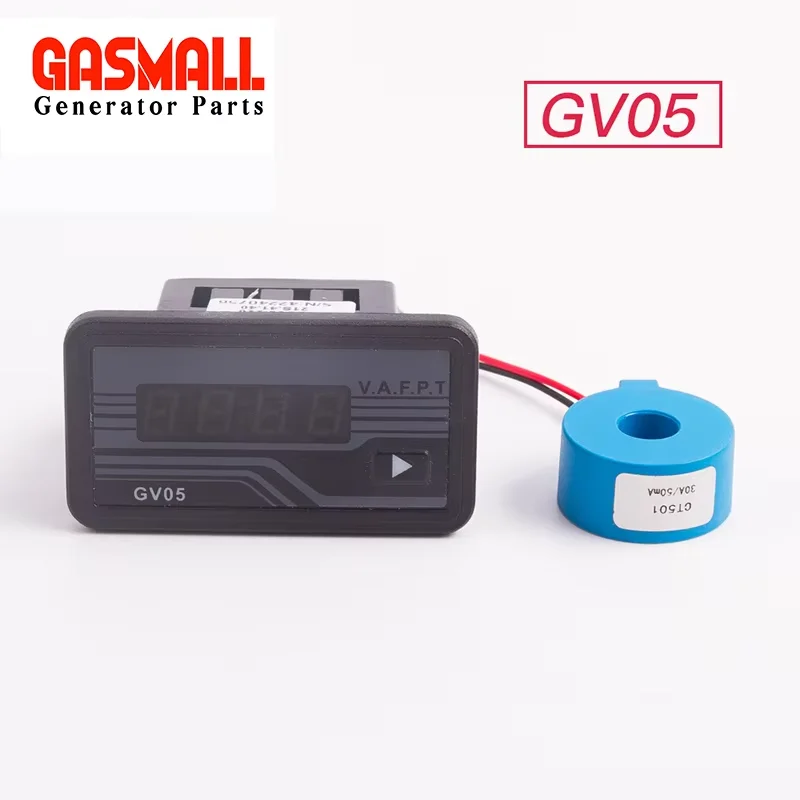 GV05 5in1 Digital Generator Instrument Function Meter Of Voltage Frequency Current Power Running Time 220V