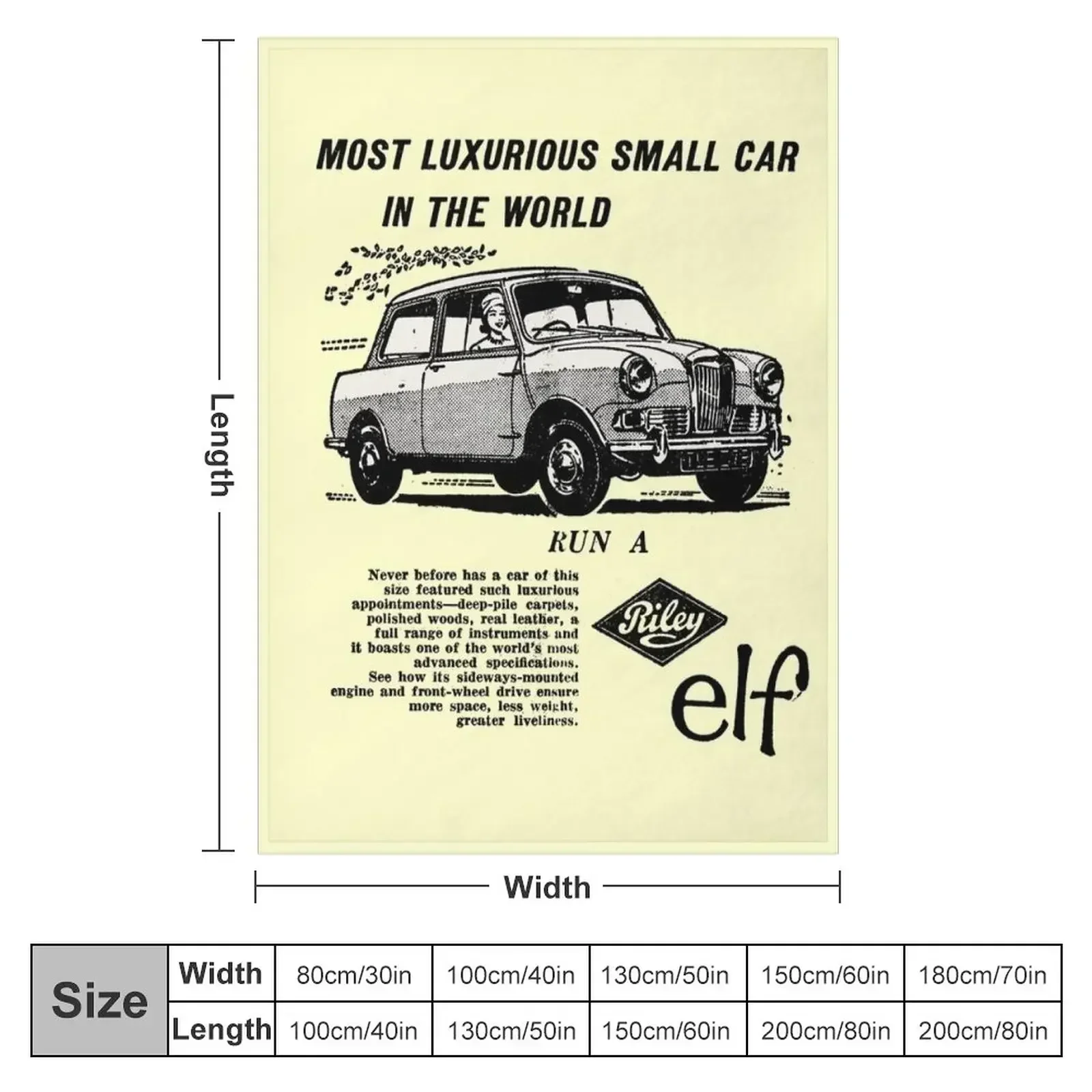 RILEY ELF Throw Blanket couch cozy soft plush fuzzy picnic outdoor blanket