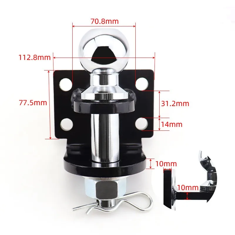 1PCS Multi-function Trailer Hitch Towing Accessories Trailer Hitch Adapter Hitch Ball Mount RV Camper Accessories