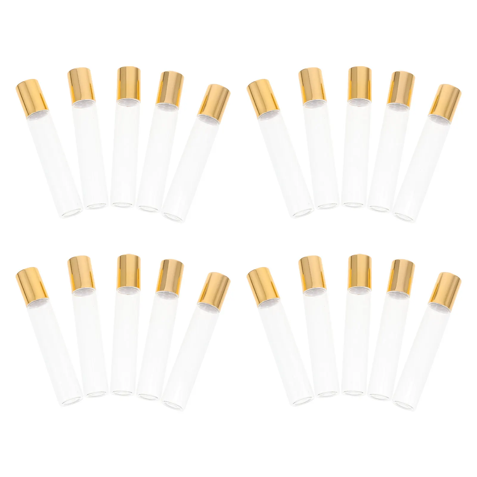 

20 шт. стеклянных флаконов для эфирных масел с роликовым аппликатором, многоразовые, портативные, герметичные, для путешествий