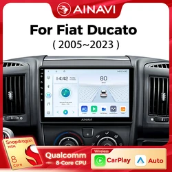 Ainavi Car Multimedia Player For Fiat Ducato 2005-2023 Citroen Jumper Peugeot Boxer Dodge Ram 2500  Carplay Android Auto 4GWifi