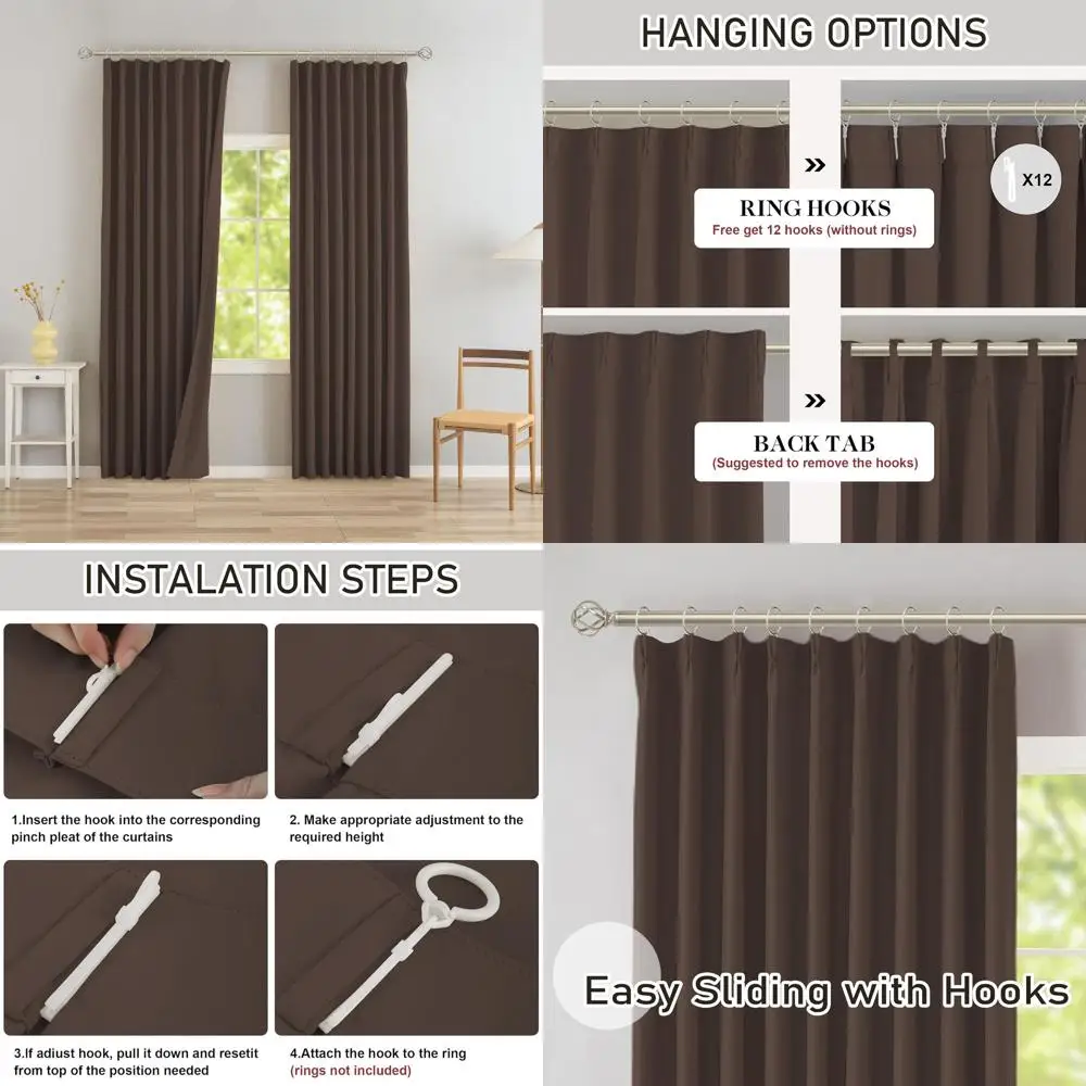 

Плиссированные светонепроницаемые шторы с эффектом затемнения - длина 96 дюймов, термоизоляционные панели, 2 штуки, ширина 40 дюймов