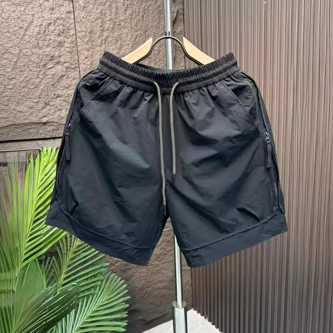 Ice Silk Tooling Shorts Men's Summer Thin New Quick-drying American Retro Half-cut Pants Casual Five-point Pants