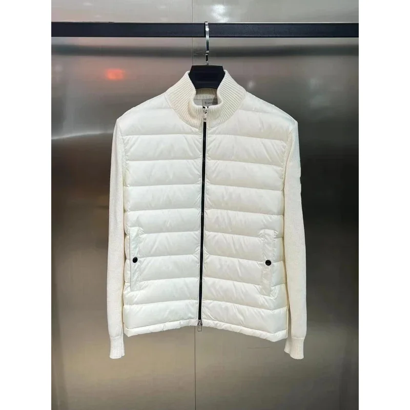 Moncl*r Solid Color Windproof Crop Puffer Jacket Unisex Winter Thick Short Style 90% White Goose Down Jacket Womans Coats