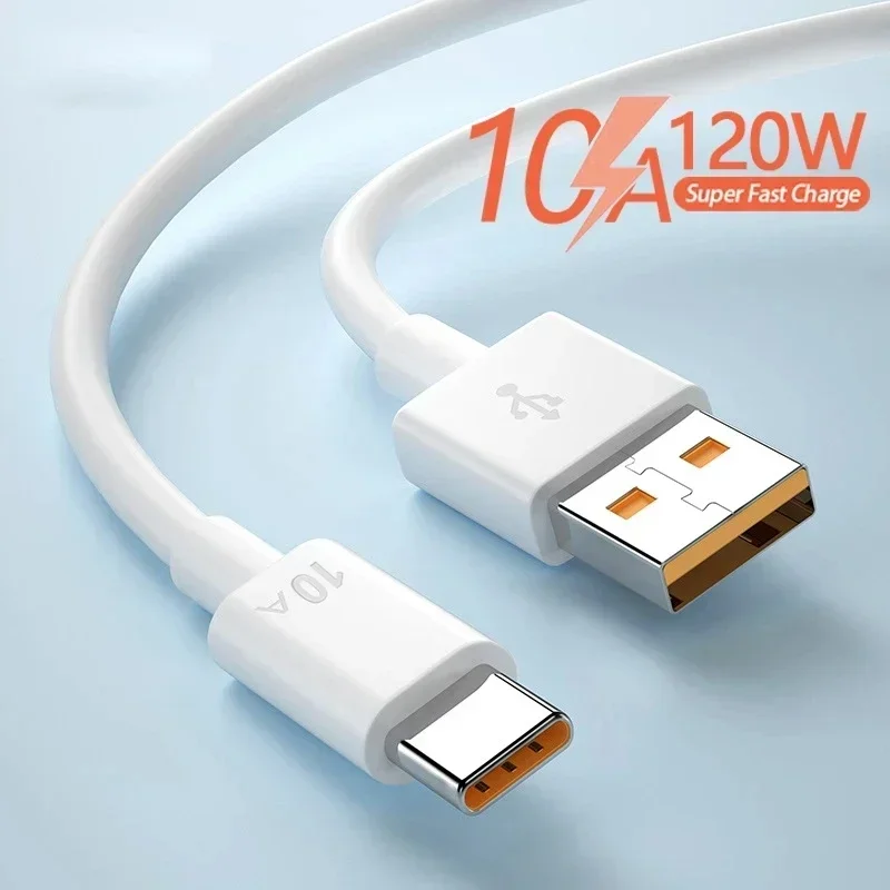 Kabel USB typu C 120 W 10 A Super Fast Charing Line do Xiaomi Samsung Huawei Mate 60 50 Honor POCO Quick Charge USB C Data Cord