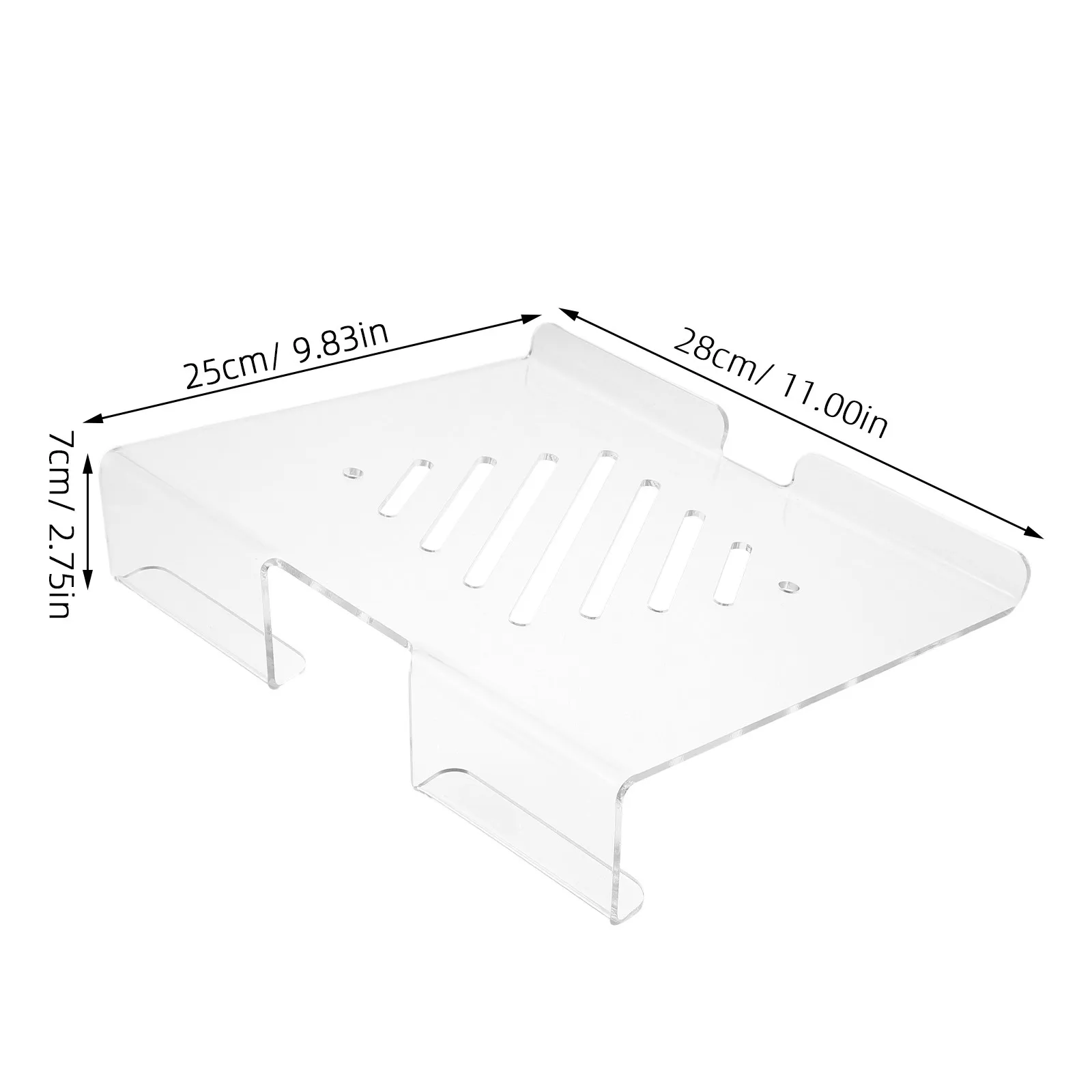 Acrylic Laptop Stand for Desk Clear Riser for 10-15.5 Inch Laptops Portable Ventilated Desktop Riser Ergonomic Computer Monitor